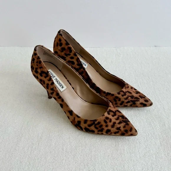 Steve Madden Leopard Print Pointed Toe Stiletto Pumps Size 6 - Picture 10 of 10